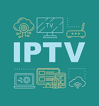 Illustration af IPTV, TV, enheder og internet fra DanskIPTVs tidligere design